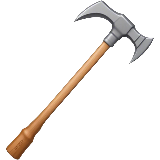 Clash of Clans aesthetic: Cinematic Playful Pixel 3D isometric Pickaxe Emoji, rendered in a 3D vector-style similar to standard emojis with minimal shading and bold, simplified shapes. A compact, distinct form with signature details, softly glowing with a pixelated adventure charm. Simplified yet unmistakably iconic, highly detailed and consistent, glowing with a soft radiance and high shine. Stylized with a touch of classic pixel-art charm and a soft glowing outline, capturing the essence of a beloved gaming relic with a friendly, playful manner! emoji