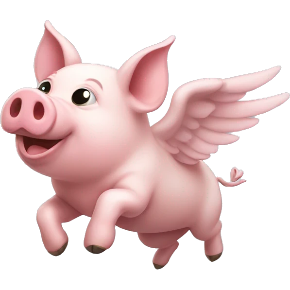Flying pig emoji