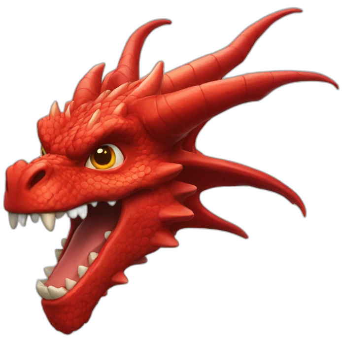 head Red dragon epic emoji