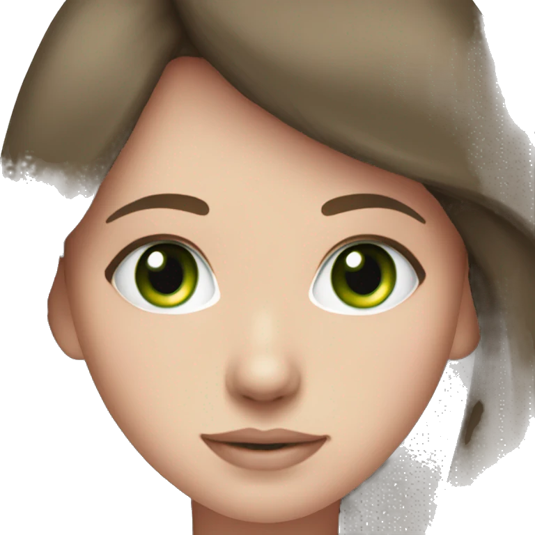 brown hair green eye girl pink iqos emoji