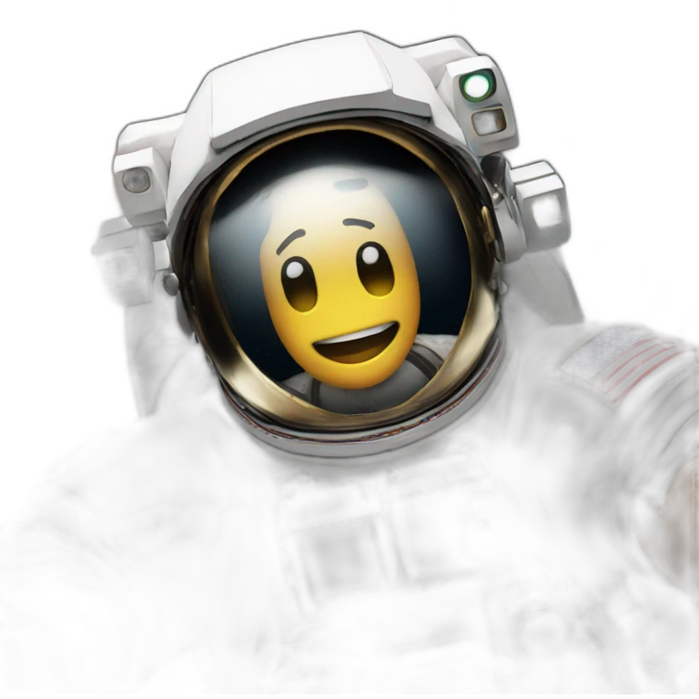 Astronaut farting in space emoji