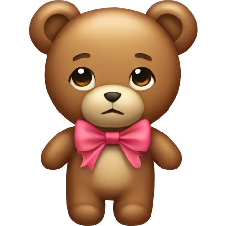 teddy bear with a bow emoji