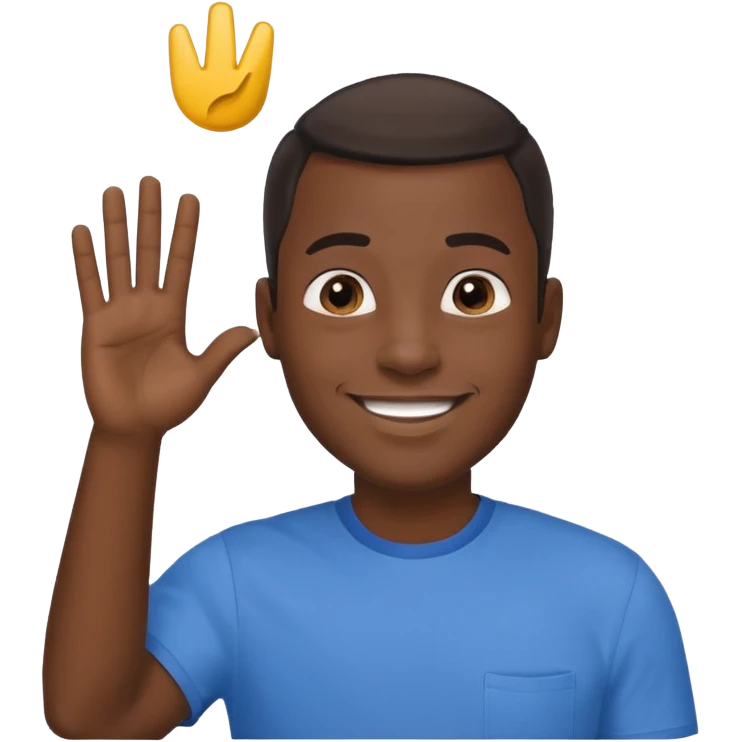 Black dude doing a salute emoji  emoji