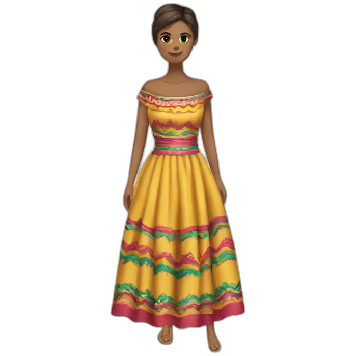 Mexico style dress emoji