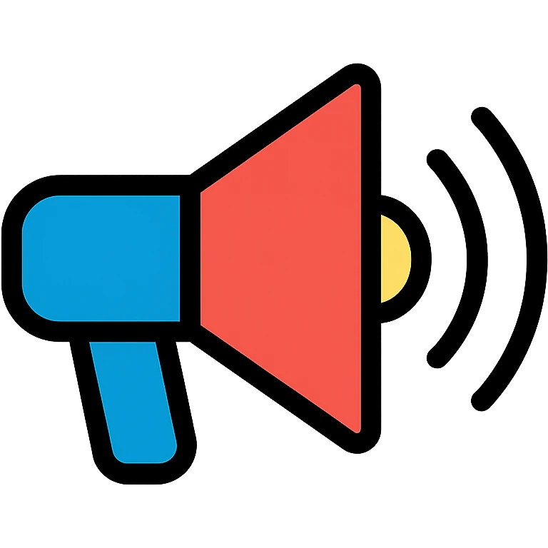 colored loudspeaker icon emoji