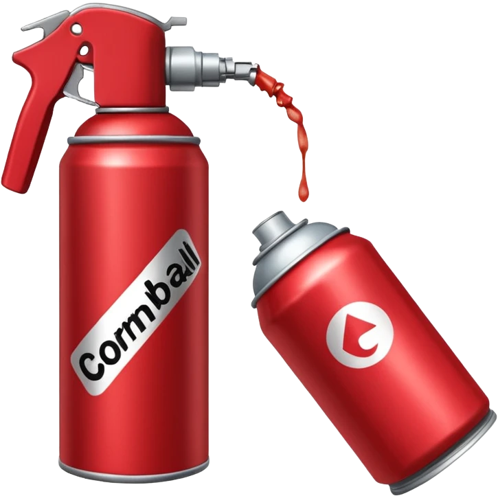 red spray can that says *Anti-cornball spray* on it emoji
