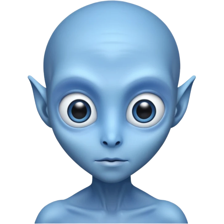 A blue alien
 emoji