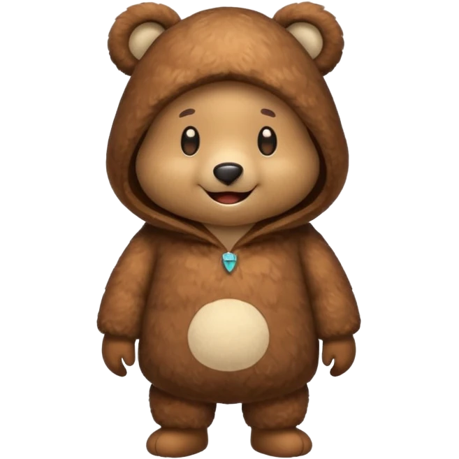 Mushroom dressed in a bear emoji