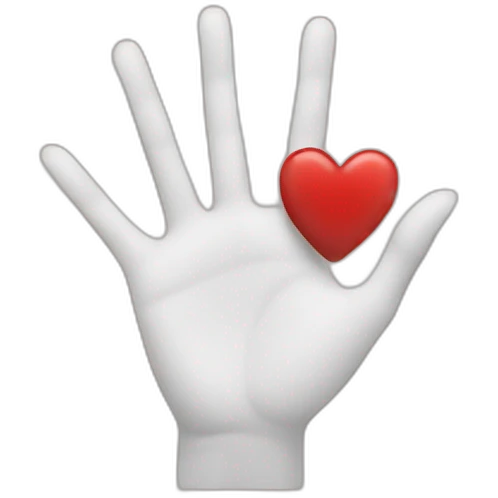 Hands do à heart emoji
