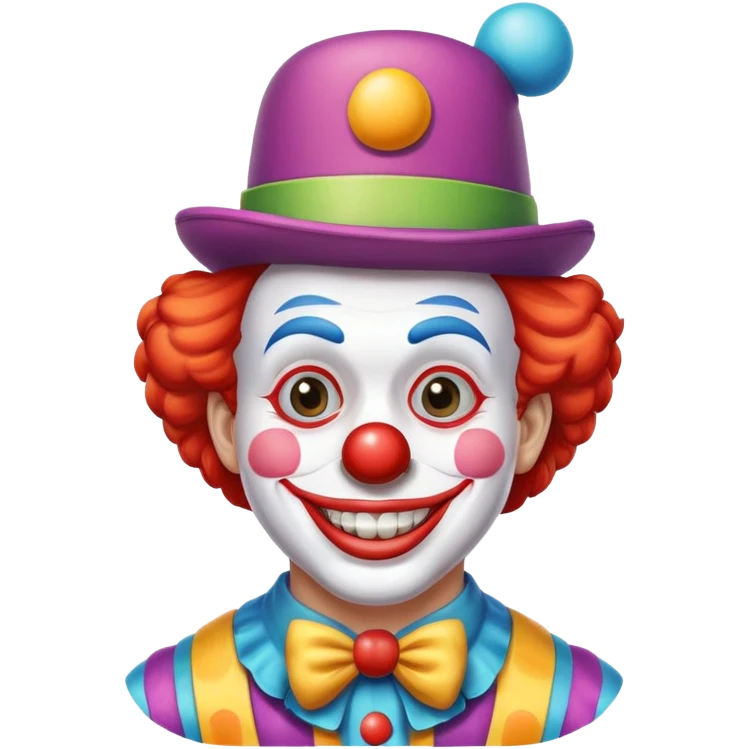 Chú hề cười tươi, 25 tuổi, đội mũ emoji