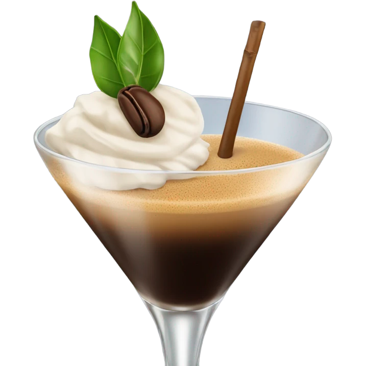 Espresso martini in tall glass emoji