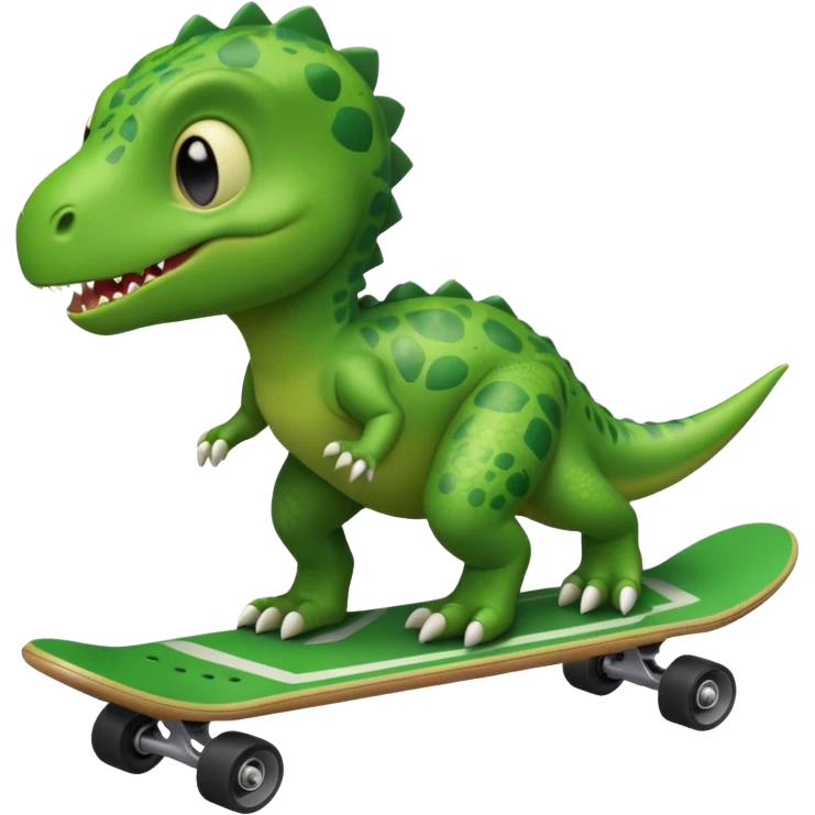 Baby dinosaur on a skateboard emoji