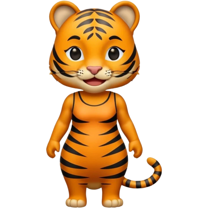 Hace un memoji de un Tigre vestido de gala, con smokin negro y feliz emoji