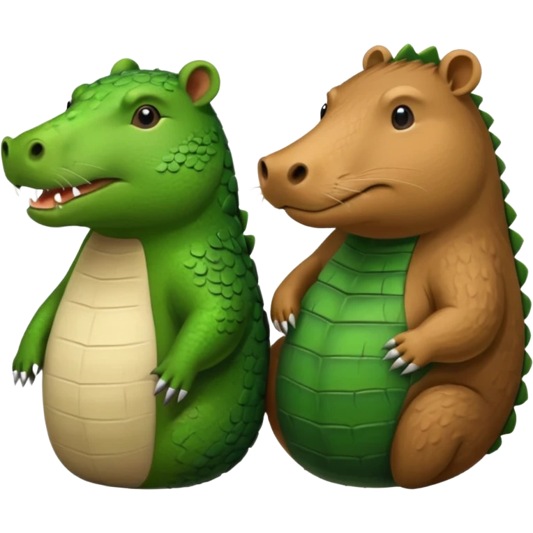 Capybara with a crocodile emoji