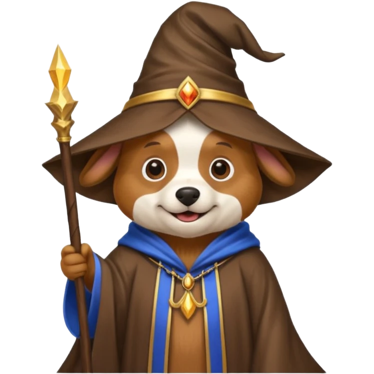 Dog wizard emoji
