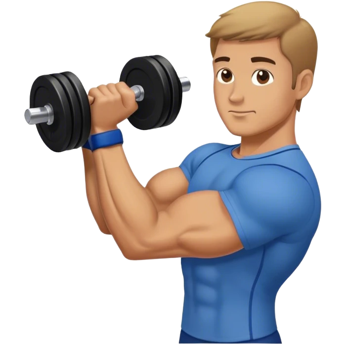 man weighted wrist curl emoji