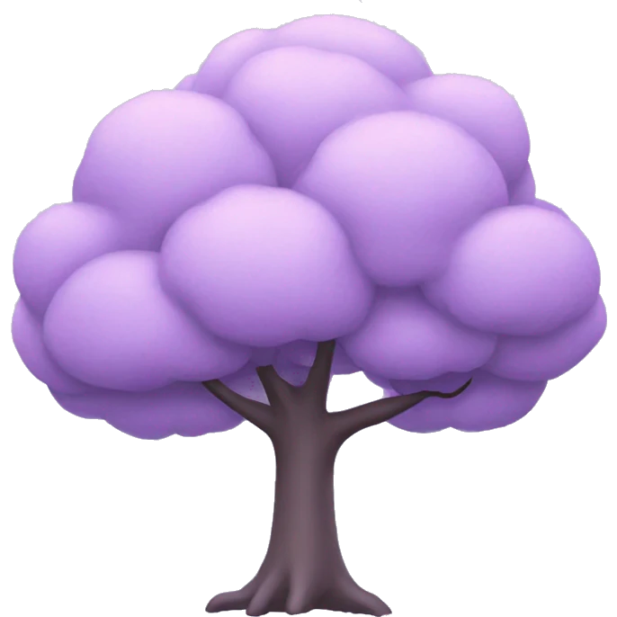 pastel purple tree emoji