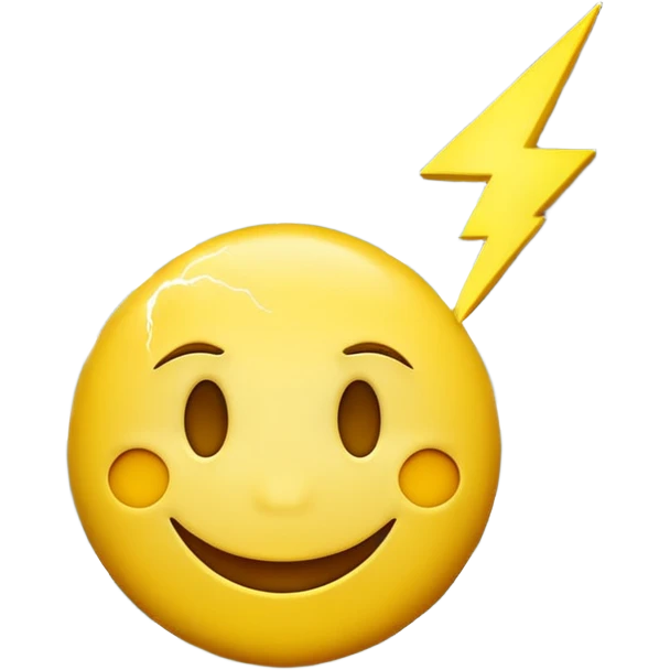 Smiley foudre orage emoji