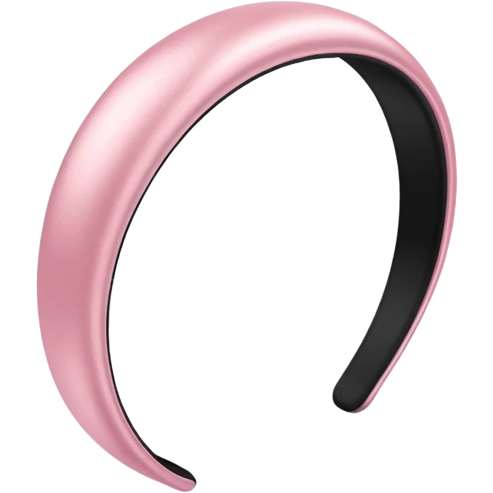 pastel pink satin hair band shiny texture emoji