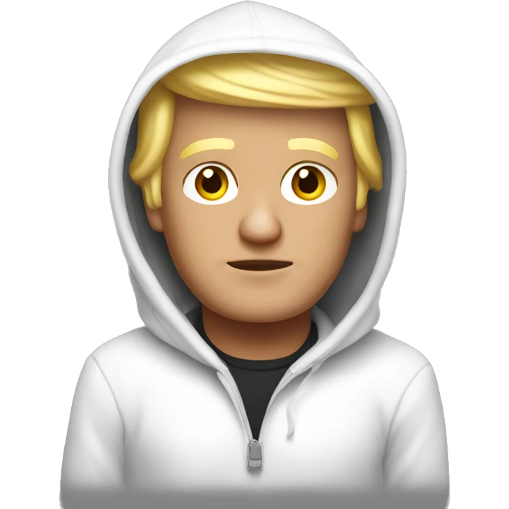 Trump in a white hoodie emoji