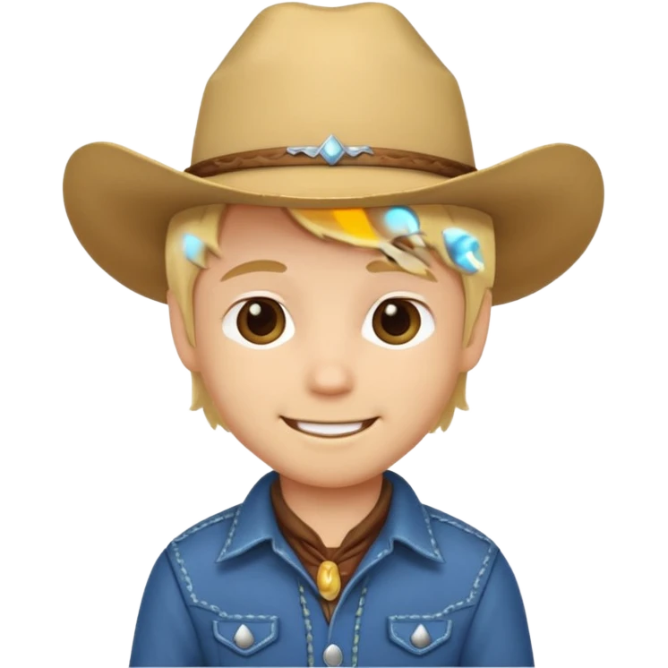 chibi cowboy blonde  emoji