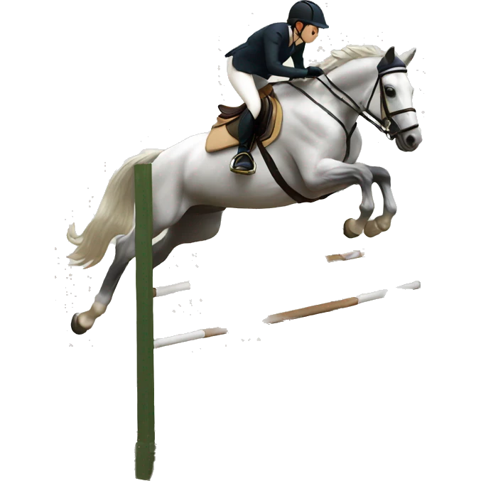 Horse jumping over a jump emoji