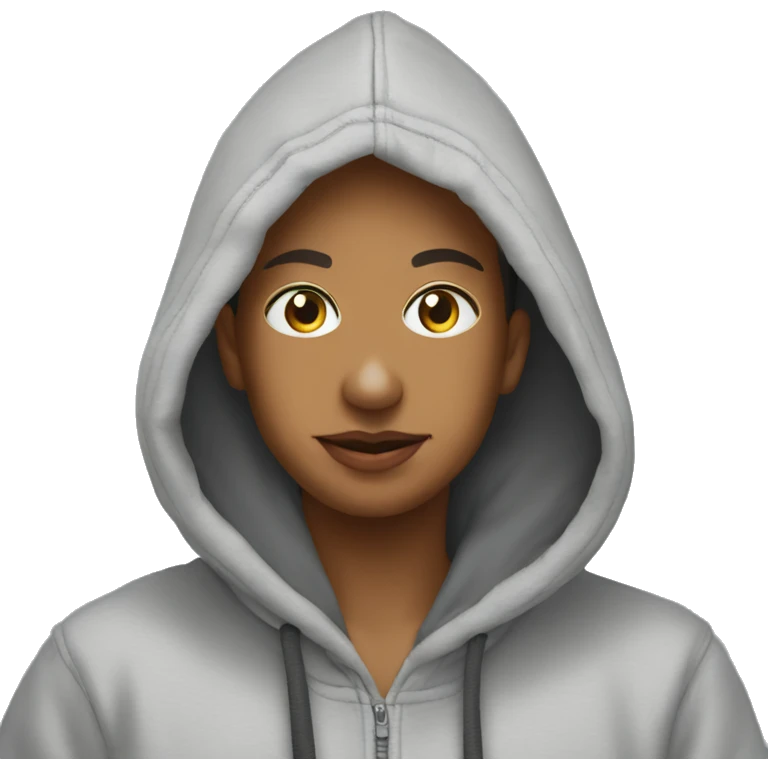 pigeon passport photo waring hoodie emoji