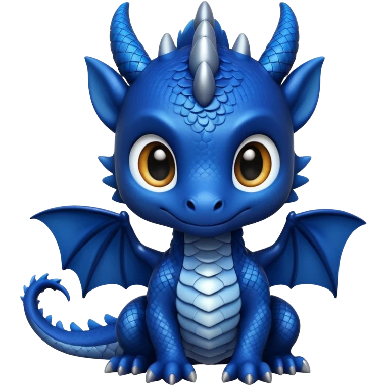 adorable midnight blue chibi dragon emoji
