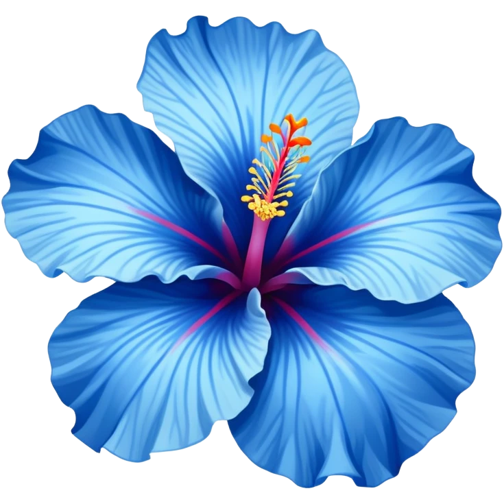 blue hibiscus flower emoji emoji