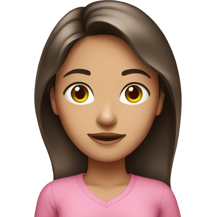 young brunette woman with pink shirt emoji