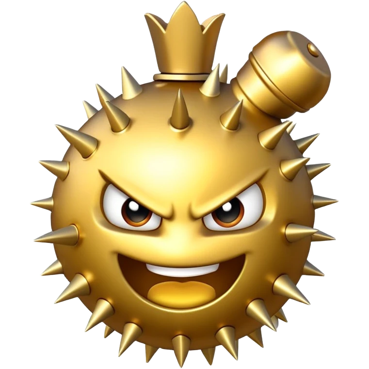 Golden grenade bombangry smile spikes  emoji