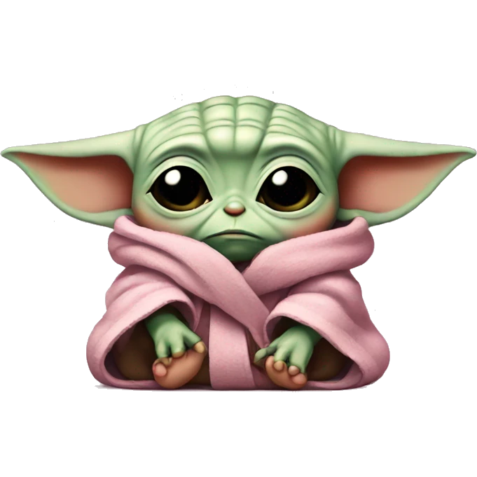 Pink baby yoda sad emoji