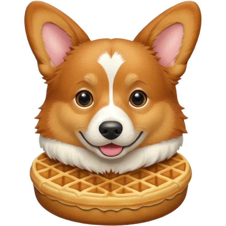 Corgi with waffle emoji