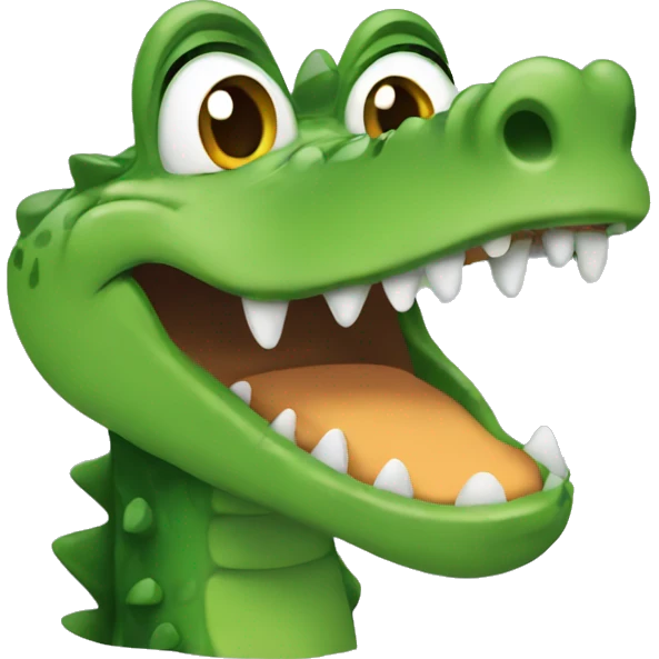 Crying crocodile who is cunning  emoji