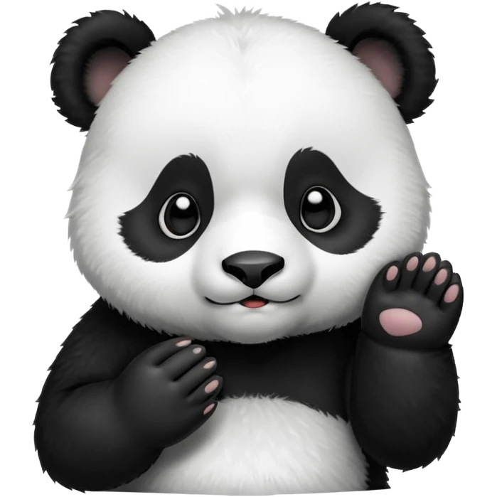 Panda cub slapping there four head emoji