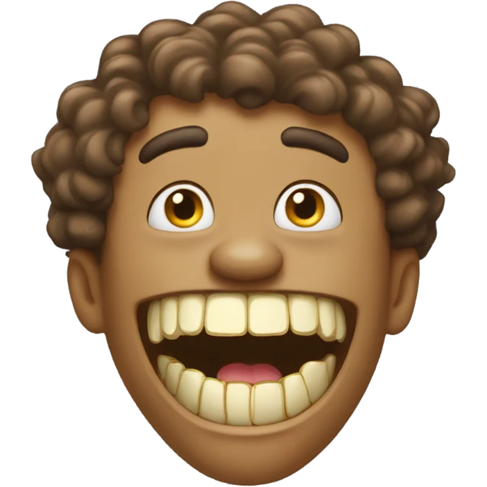 Cool doodle with gold teeth emoji