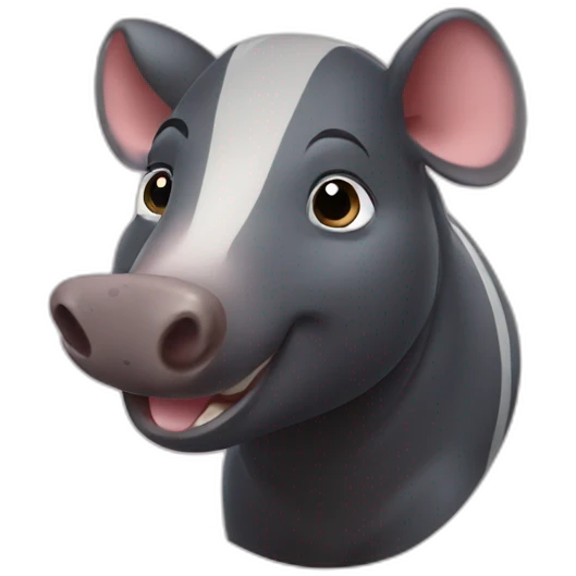 tapir thumbs up winking emoji