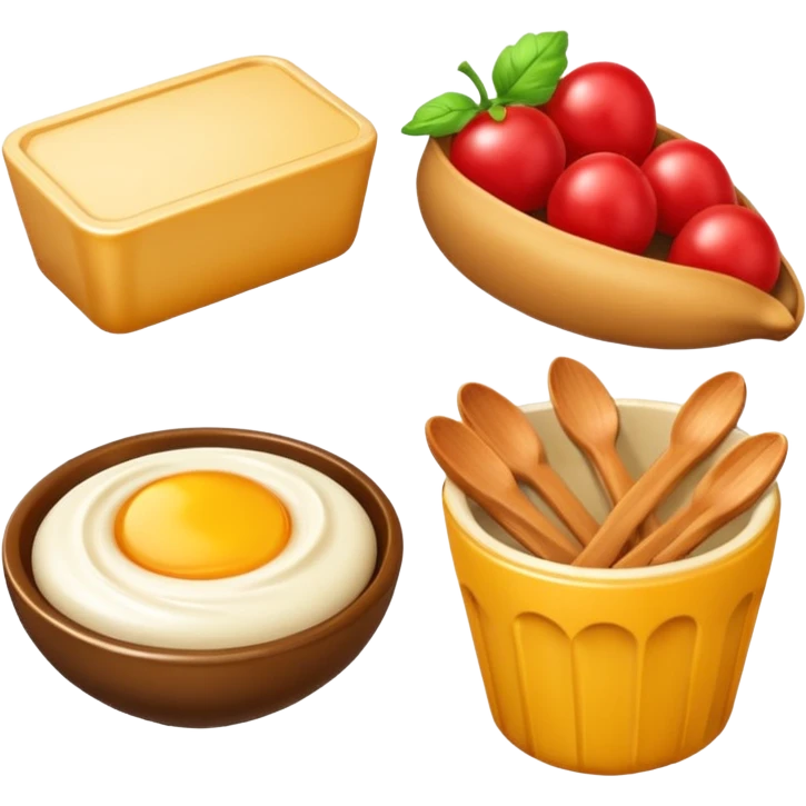 3D symbolizing gourmet taste and refined food experience, food theme, elegant yet cute, soft lighting, glossy, isolated, no background emoji