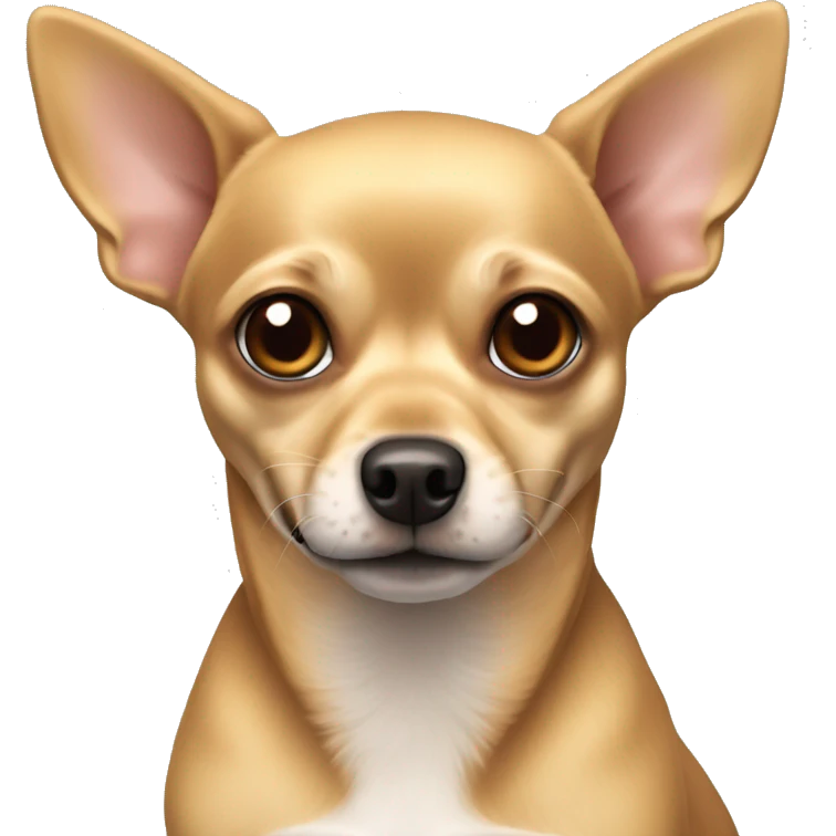 All tan colored chihuahua mixed with daushound emoji