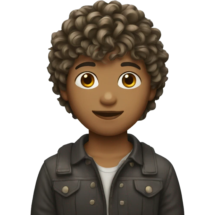 boy with wavy hair and fringe emoji