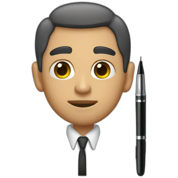 Carlos alcaraz with a pen in his eye emoji