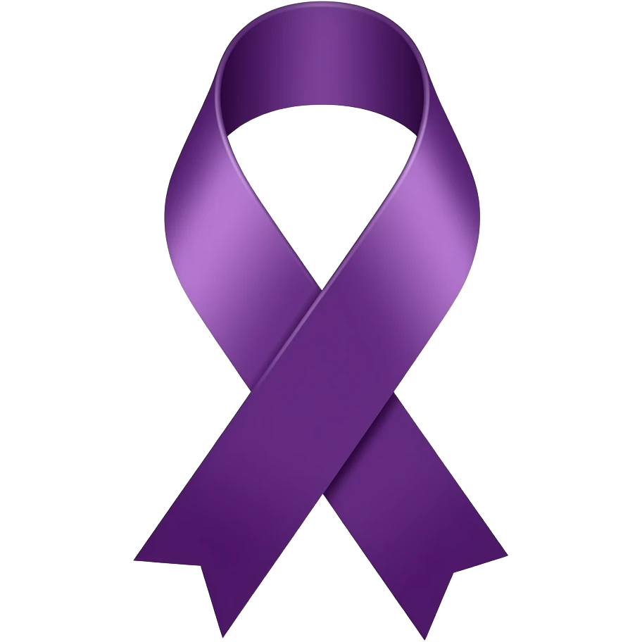 Purple ribbon emoji