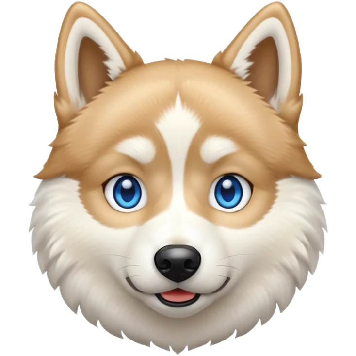 tan and white husky emoji
