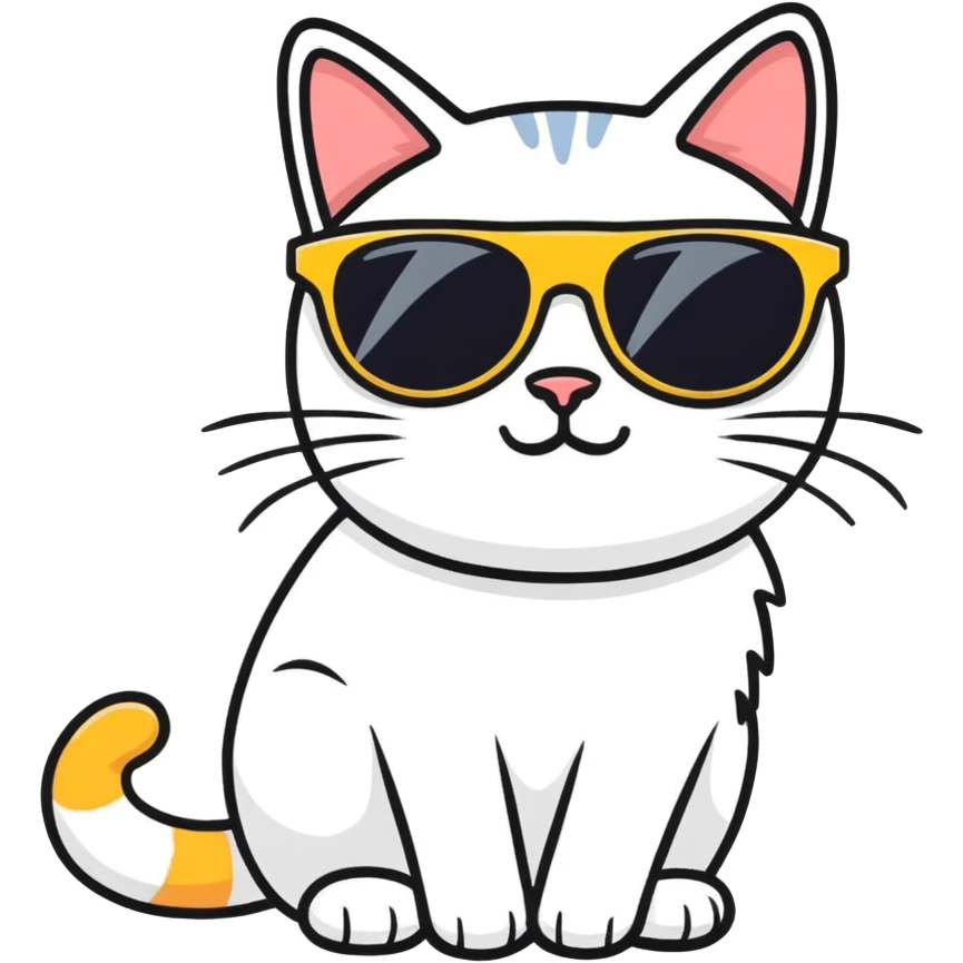 Cat with sunglasses emoji