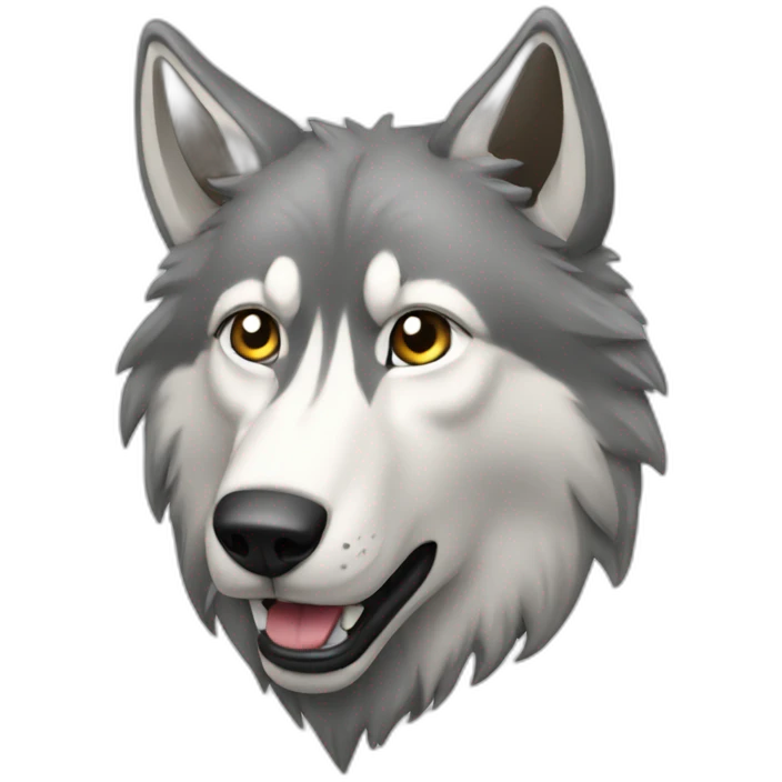 Loup sur ours emoji