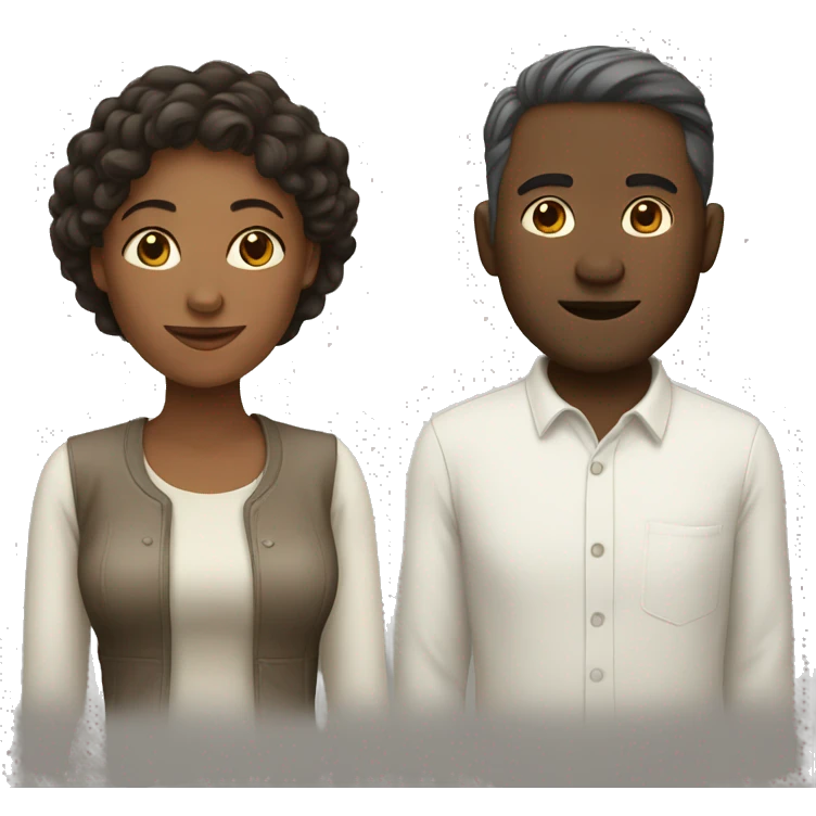 Woman and man emoji