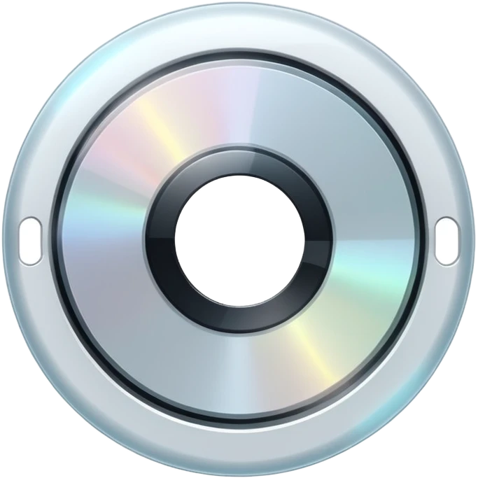 белый светящийся CD-диск, no background emoji