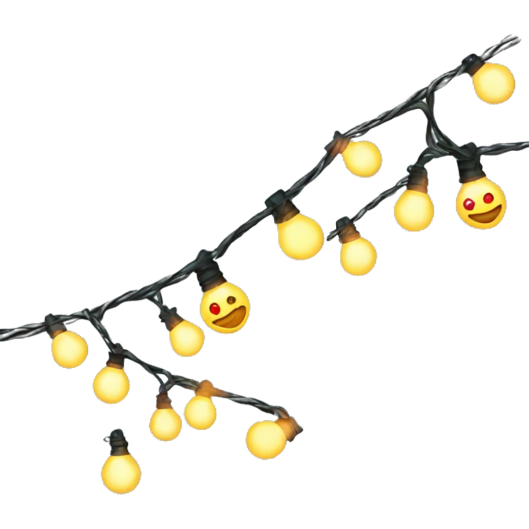 String of Christmas lights  emoji
