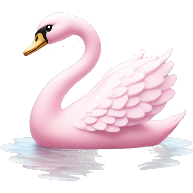 Pastel pink swan statue emoji