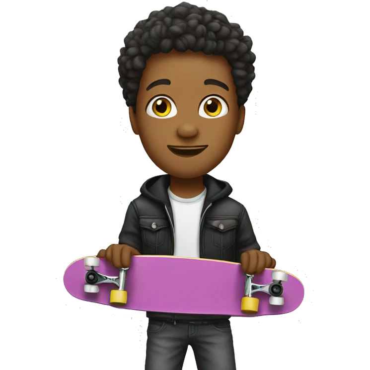 Singer with a skateboard  emoji
